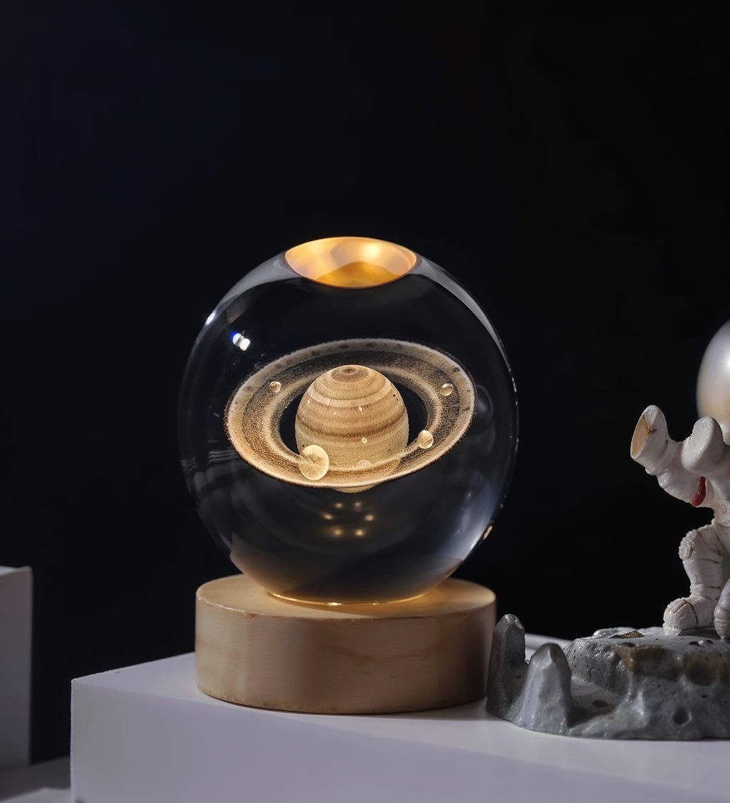 3D Saturn Crystal™ Ball Lamp