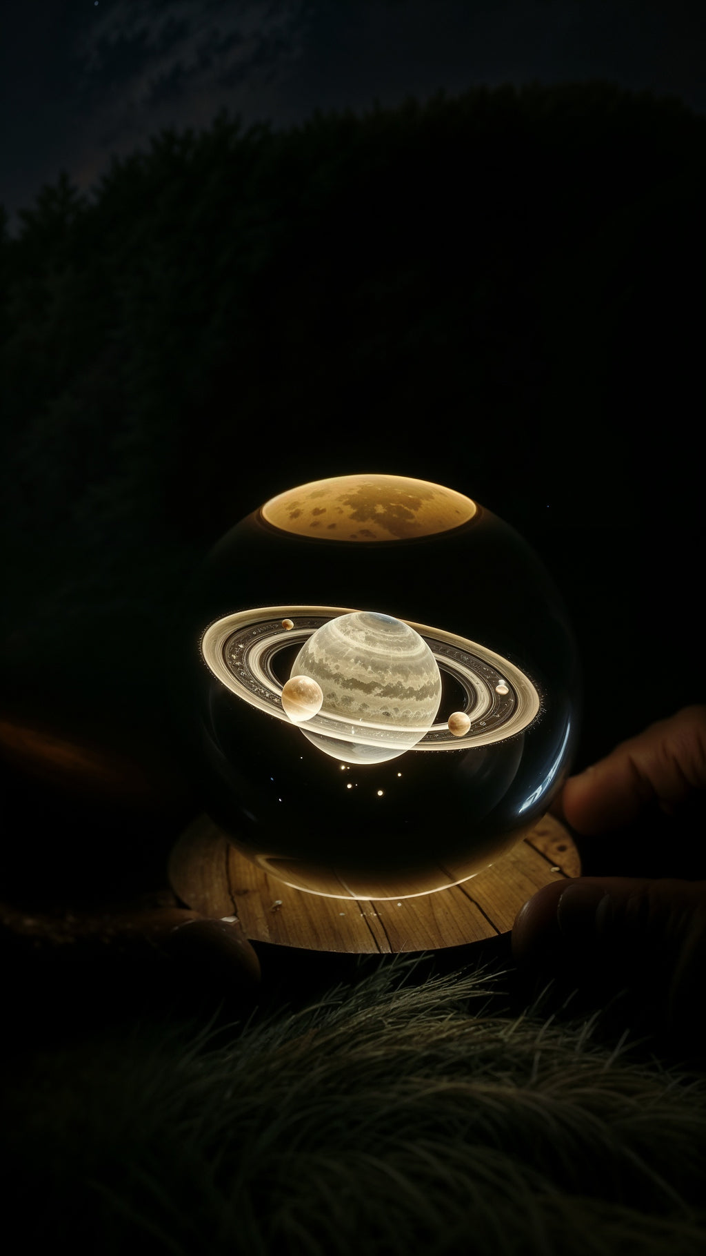 3D Saturn Crystal™ Ball Lamp