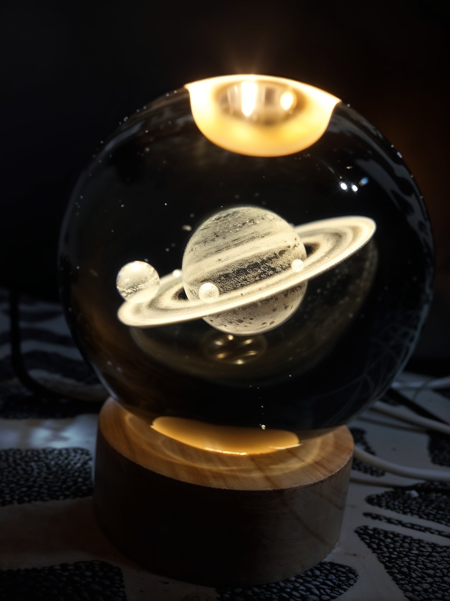 3D Saturn Crystal™ Ball Lamp