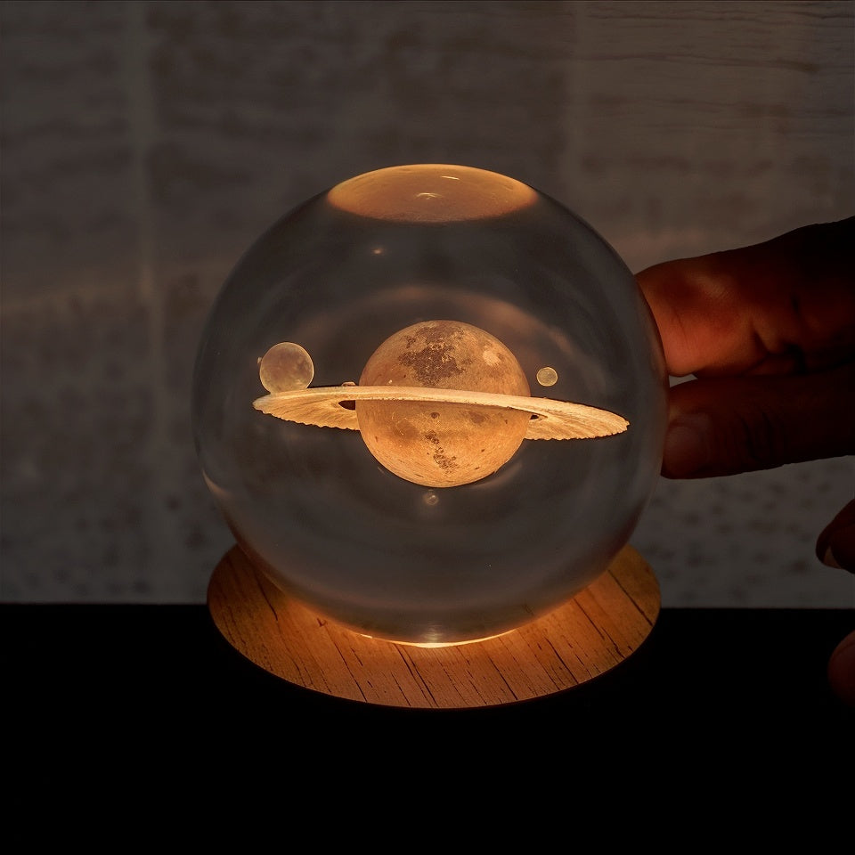 3D Saturn Crystal™ Ball Lamp