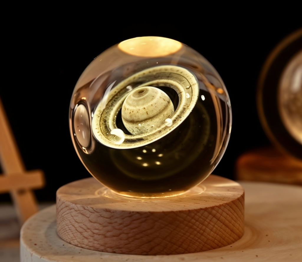 3D Saturn Crystal™ Ball Lamp